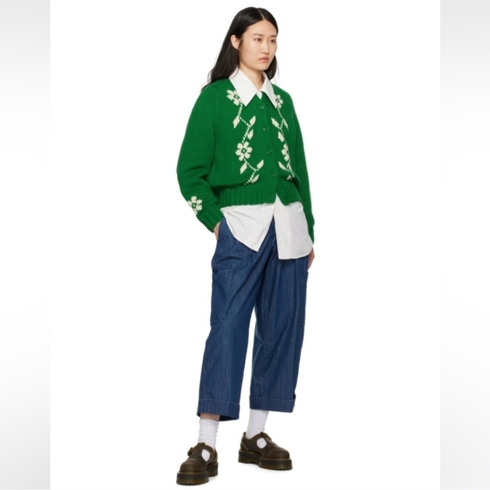 YMC  Navy Earth Keaton Denim Trousers $225 USD 80'S style wide leg